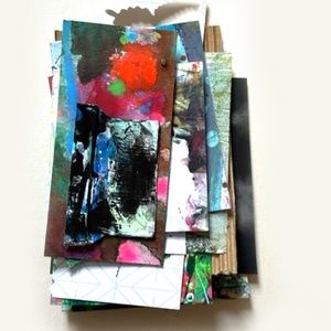 Junk Journal Pack  15+ Hand painted Pieces, Great for scrapbooking, collage